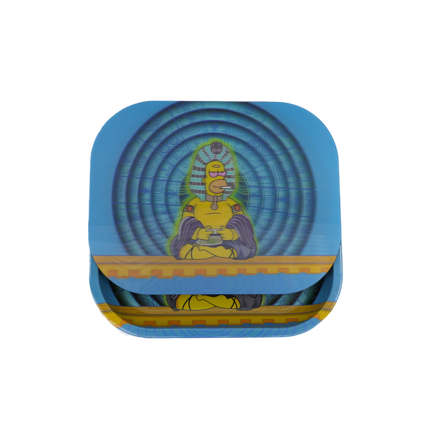 Rolling Tray Kit w/ Magnetic Lid - Pharaoh Homer Simpson