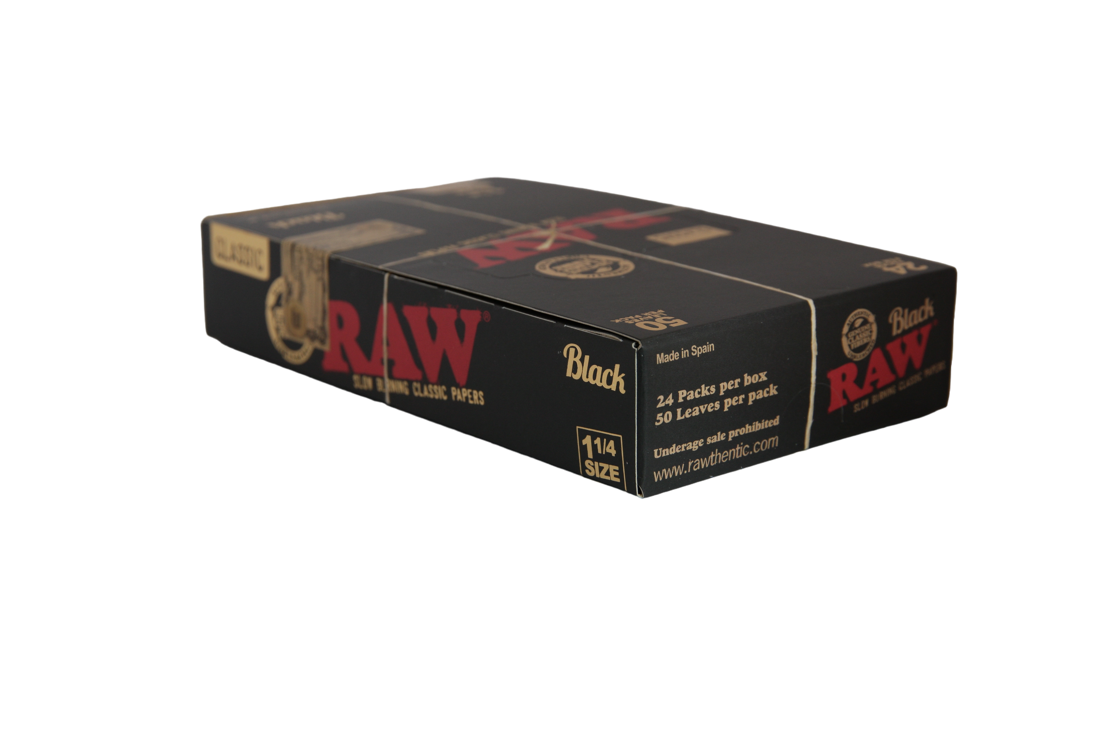 Raw Black Papers - 1 1/4 / Box of 24