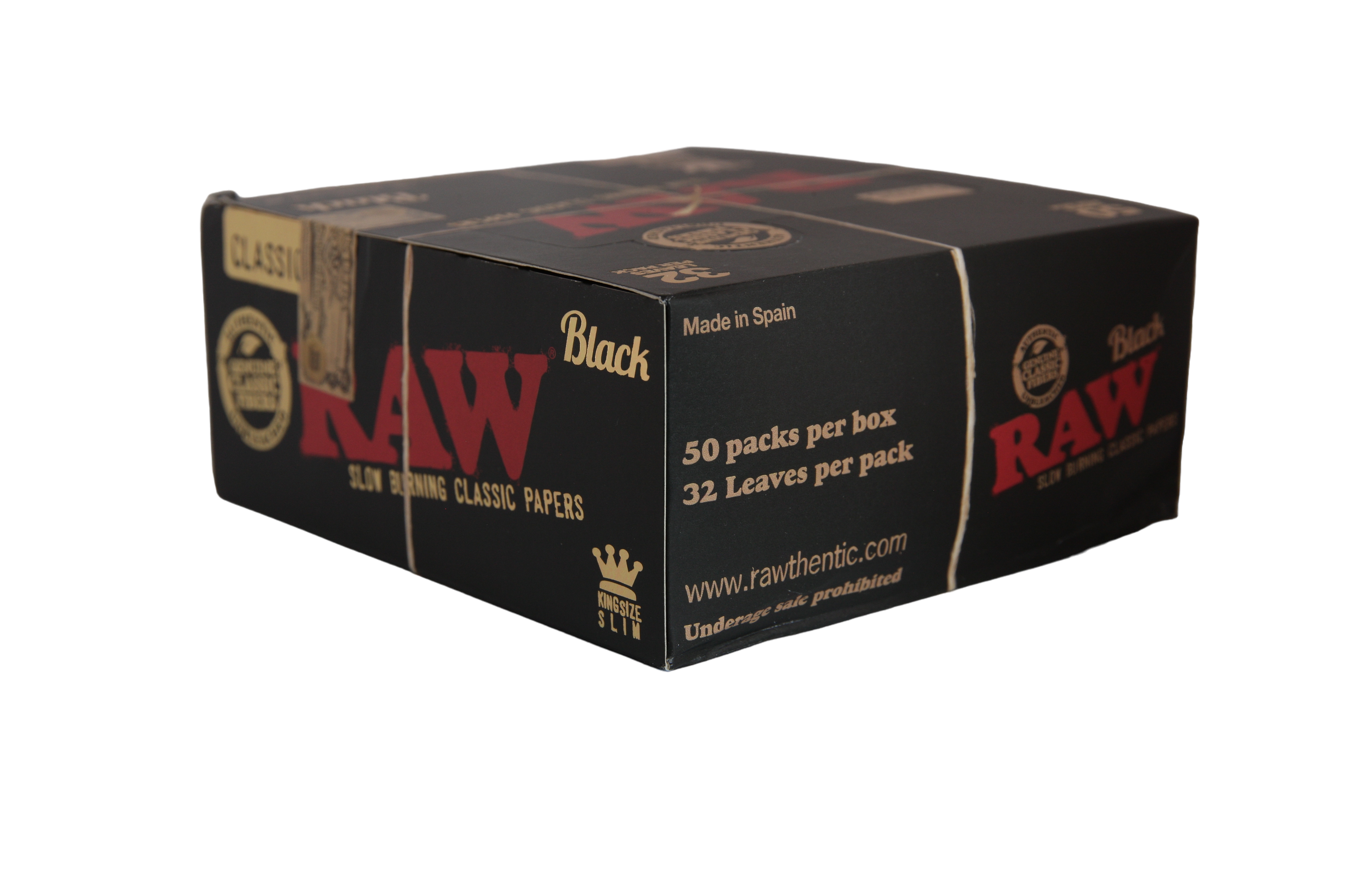 Raw Black Papers - King Size Slim / Box of 50