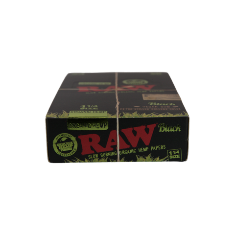 RAW Black Organic Hemp Papers - 1 1/4 / Box of 24