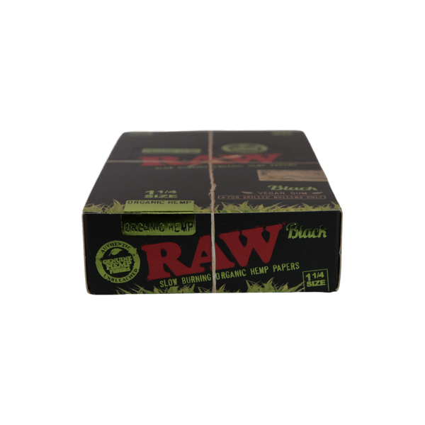 RAW Black Organic Hemp Papers - 1 1/4 / Box of 24