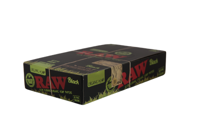 Raw Black Organic Hemp Papers - 1 1/4 / Box of 24