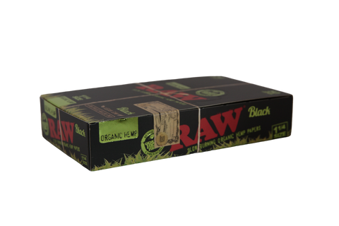 RAW Black Organic Hemp Papers - 1 1/4 / Box of 24