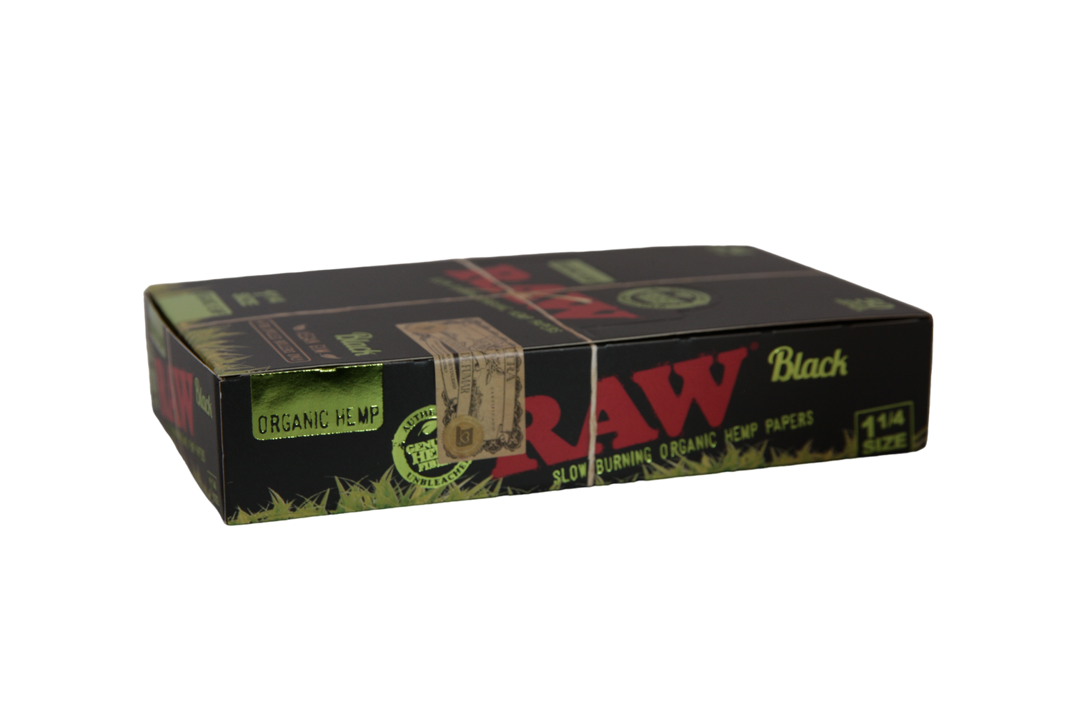 Raw Black Organic Hemp Papers - 1 1/4 / Box of 24