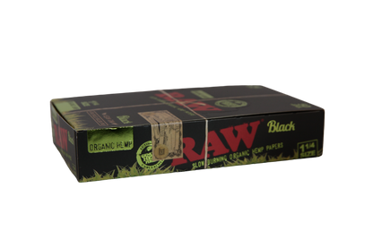 Raw Black Organic Hemp Papers - 1 1/4 / Box of 24