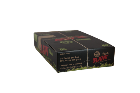 RAW Black Organic Hemp Papers - 1 1/4 / Box of 24