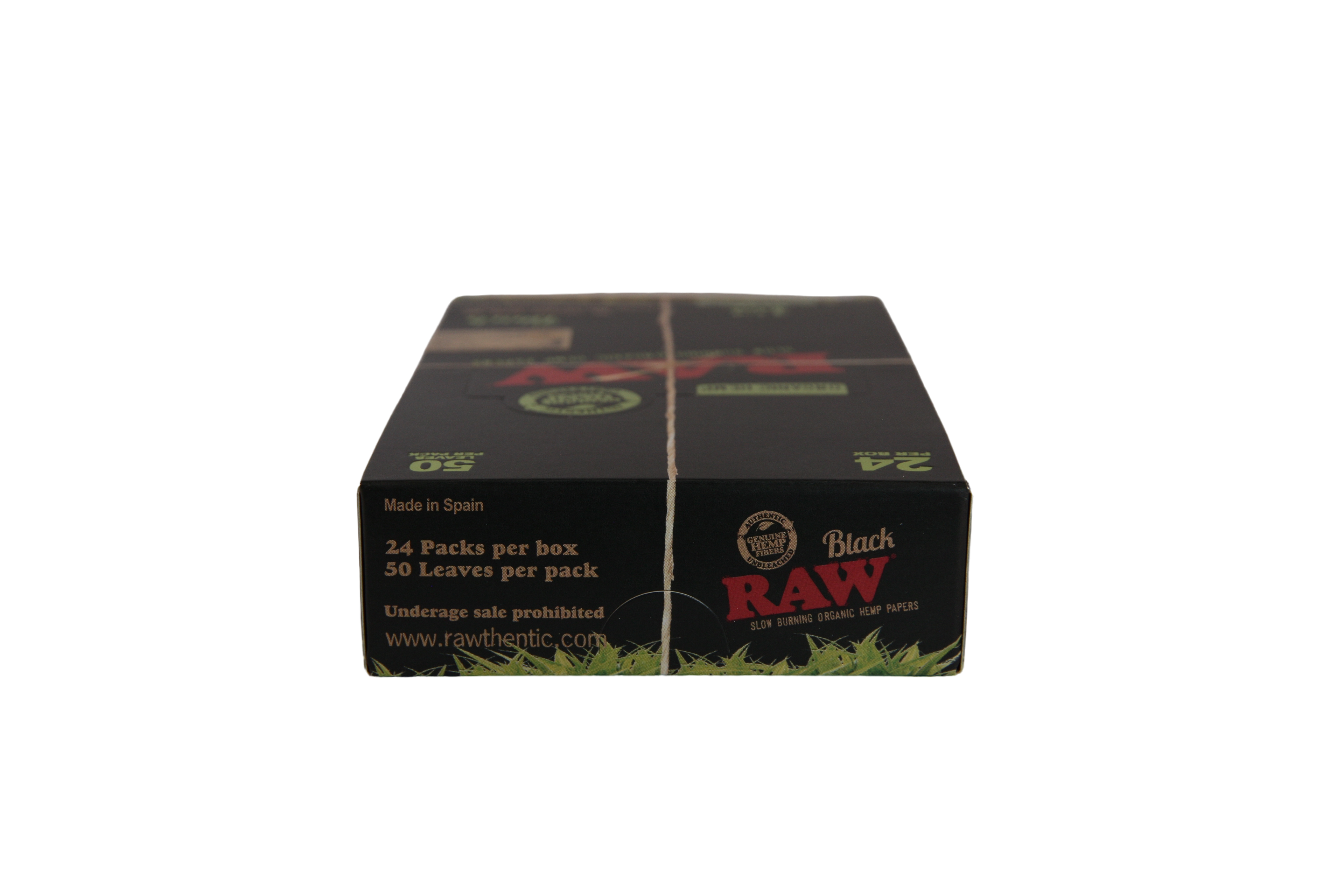 Raw Black Organic Hemp Papers - 1 1/4 / Box of 24