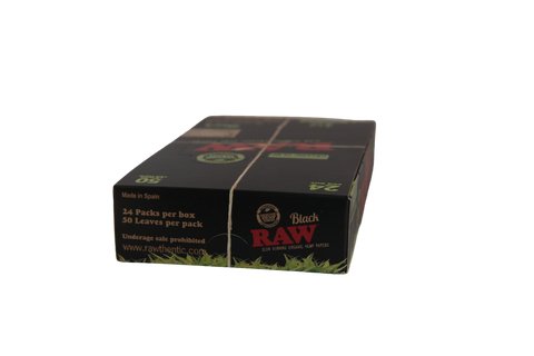 RAW Black Organic Hemp Papers - 1 1/4 / Box of 24