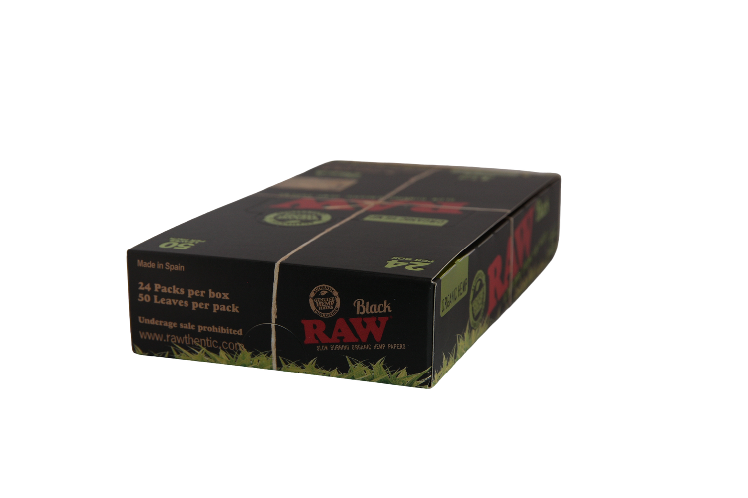 Raw Black Organic Hemp Papers - 1 1/4 / Box of 24