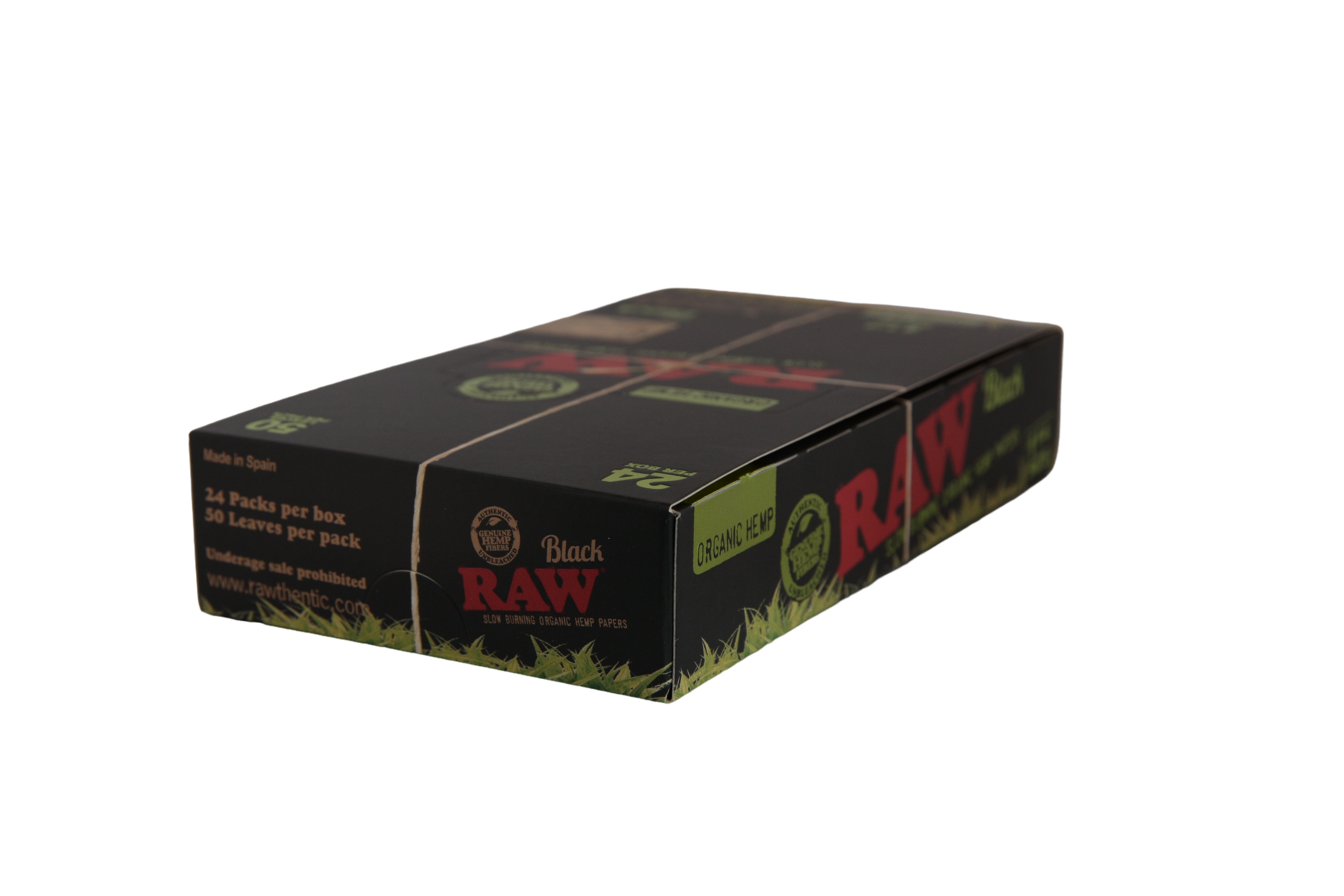 Raw Black Organic Hemp Papers - 1 1/4 / Box of 24