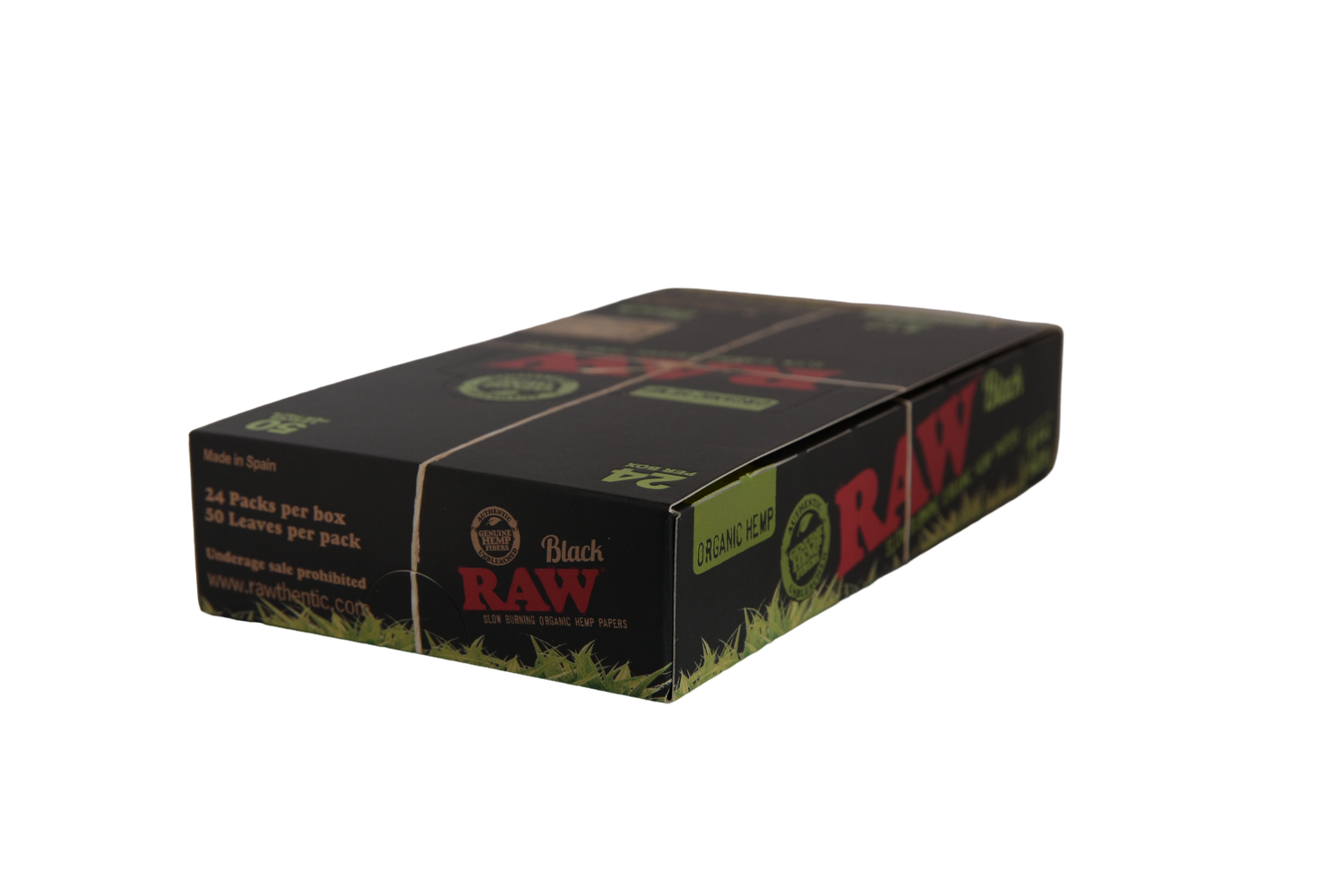 Raw Black Organic Hemp Papers - 1 1/4 / Box of 24