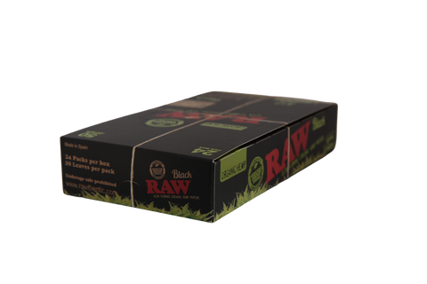 RAW Black Organic Hemp Papers - 1 1/4 / Box of 24