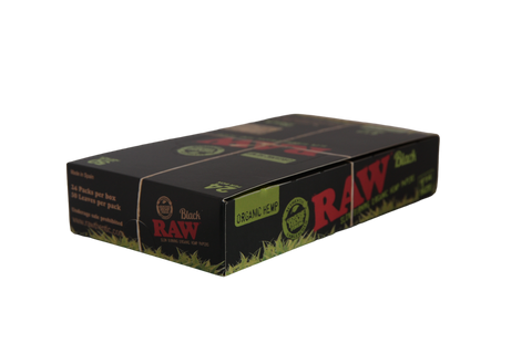 RAW Black Organic Hemp Papers - 1 1/4 / Box of 24