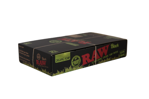 RAW Black Organic Hemp Papers - 1 1/4 / Box of 24