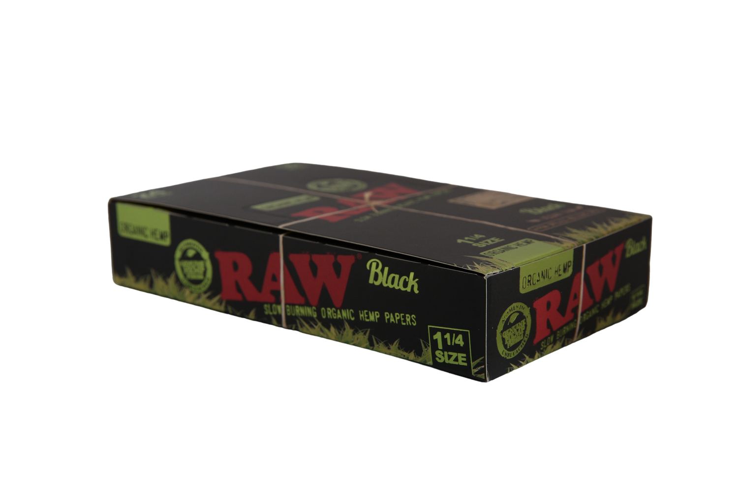 Raw Black Organic Hemp Papers - 1 1/4 / Box of 24