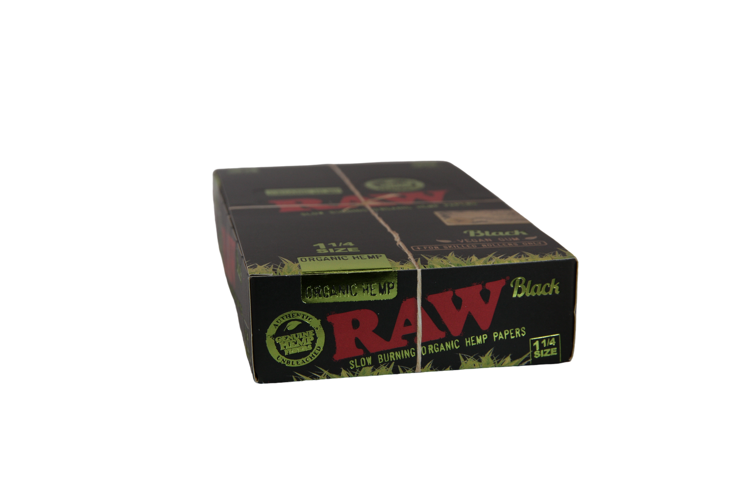 Raw Black Organic Hemp Papers - 1 1/4 / Box of 24