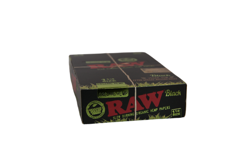 RAW Black Organic Hemp Papers - 1 1/4 / Box of 24