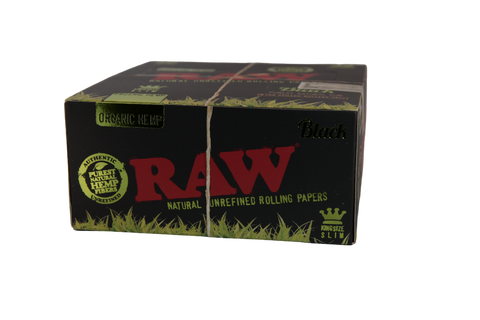 RAW Black Organic Hemp Papers - King Size Slim / Box of 50