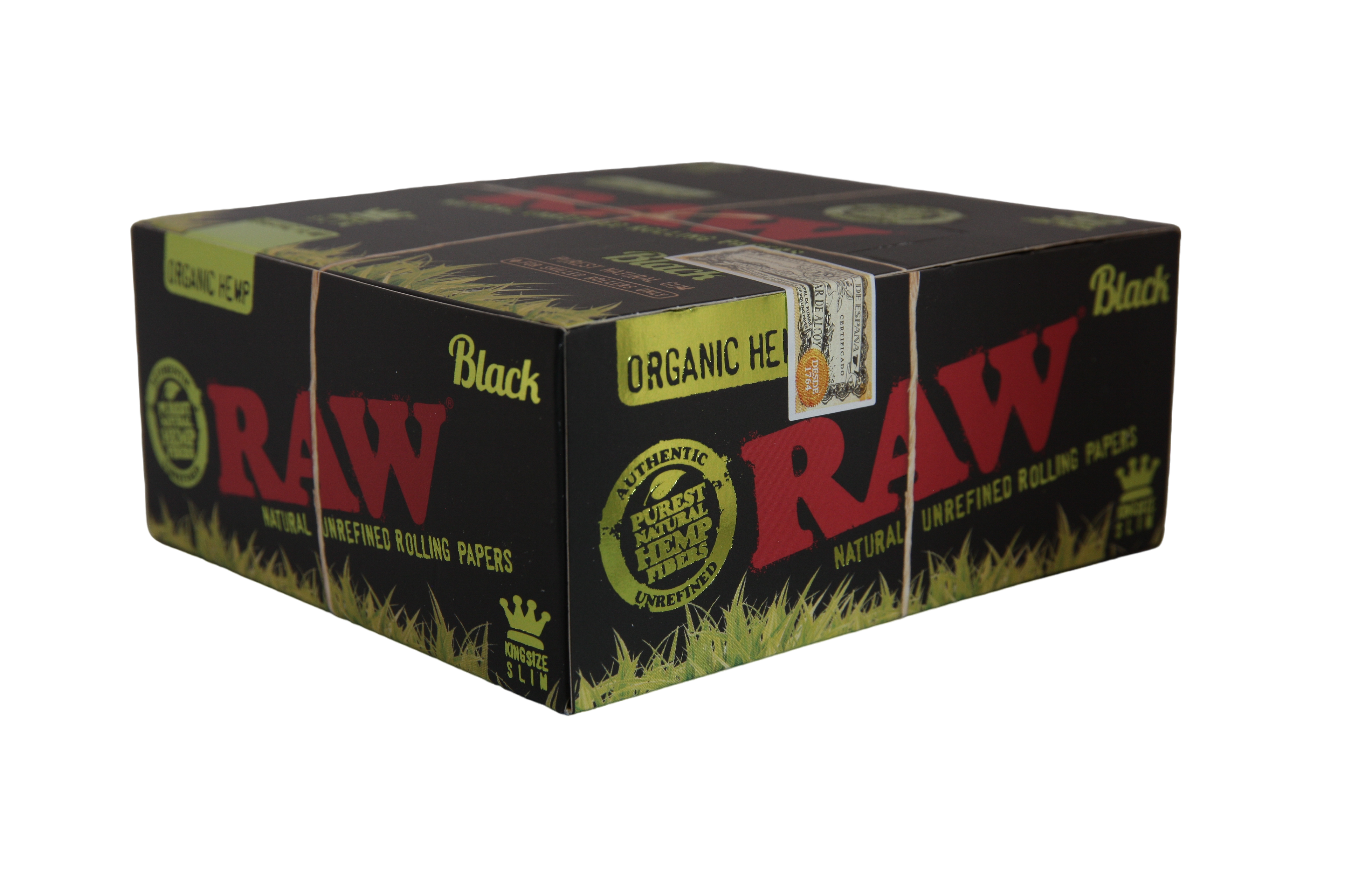 Raw Black Organic Hemp Papers - King Size Slim / Box of 50