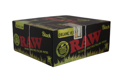 RAW Black Organic Hemp Papers - King Size Slim / Box of 50