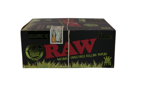 RAW Black Organic Hemp Papers - King Size Slim / Box of 50