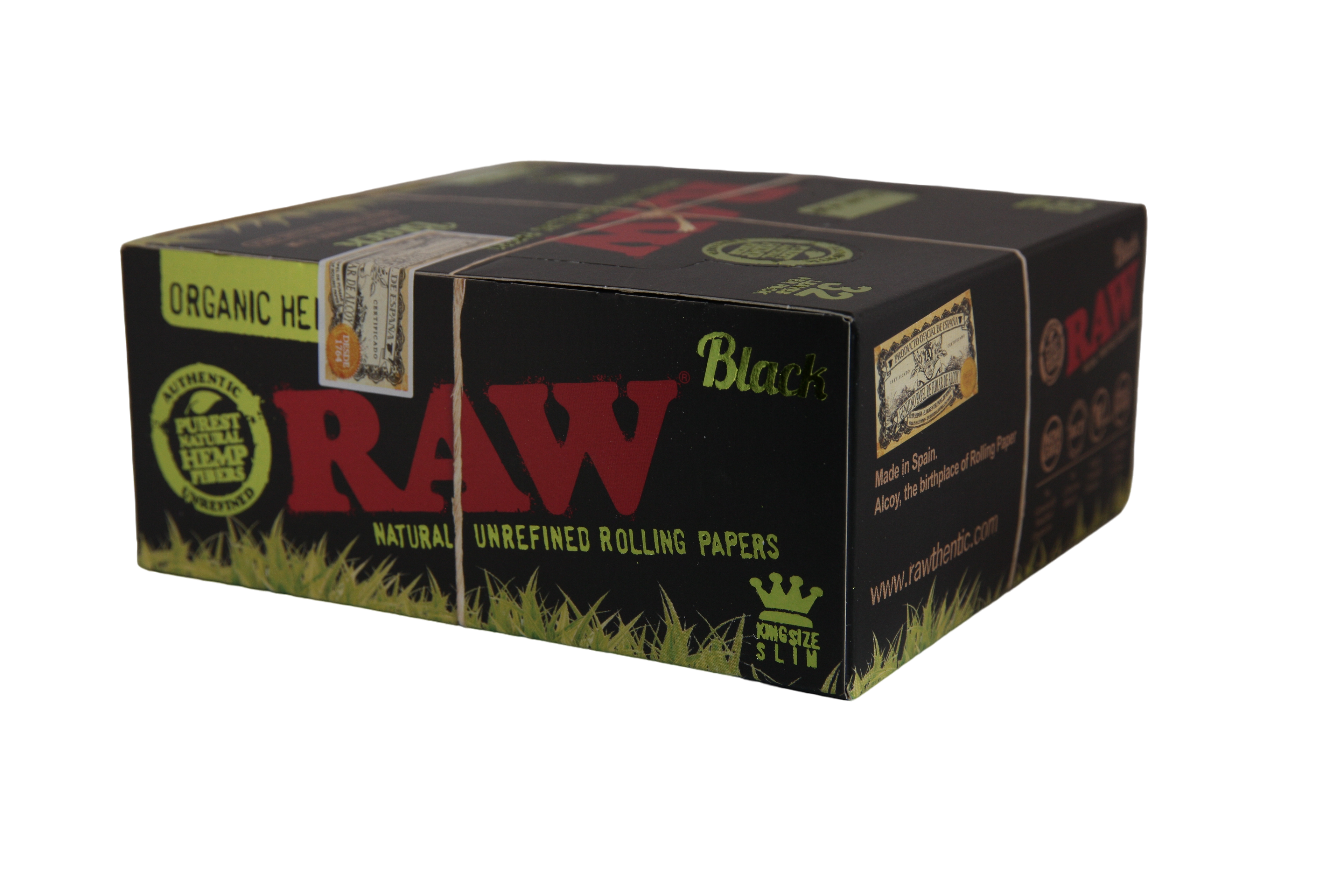 Raw Black Organic Hemp Papers - King Size Slim / Box of 50