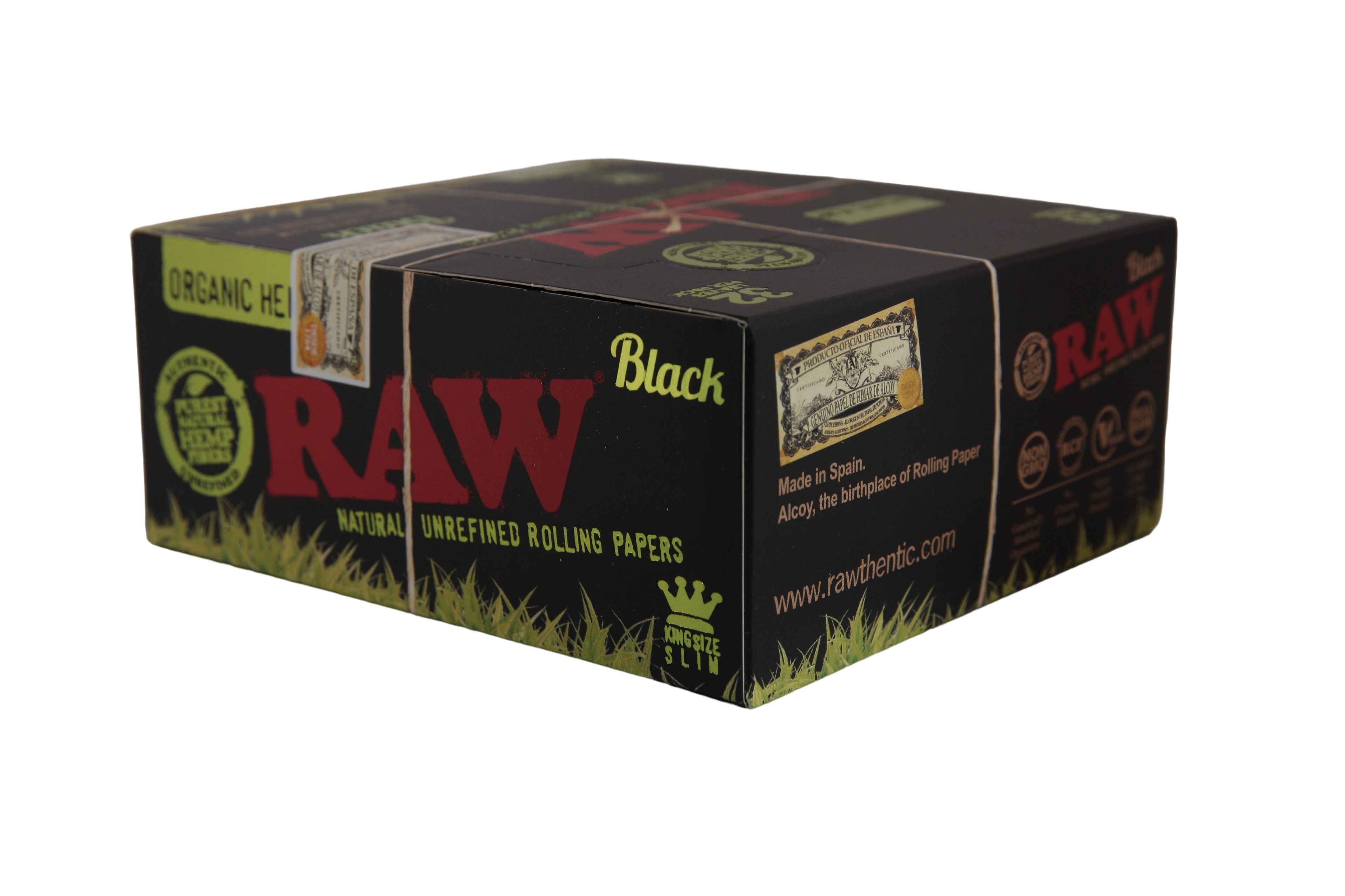 Raw Black Organic Hemp Papers - King Size Slim / Box of 50