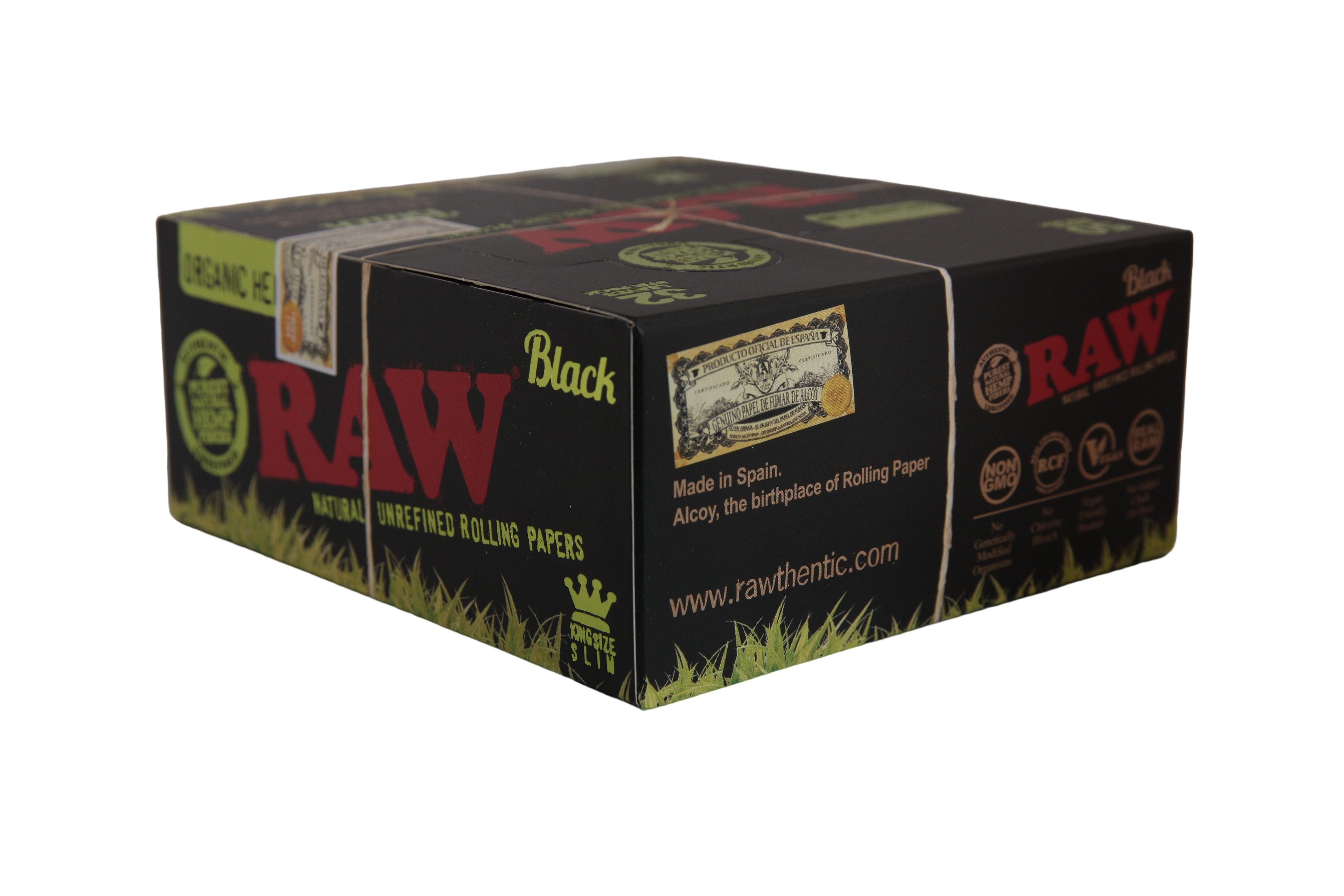 Raw Black Organic Hemp Papers - King Size Slim / Box of 50