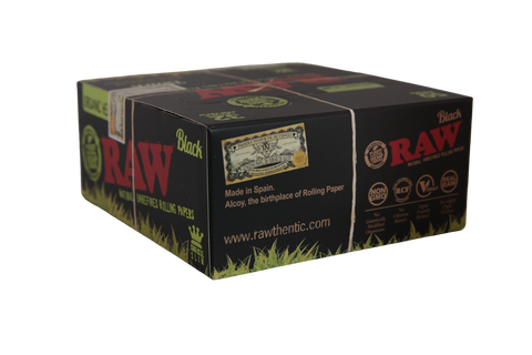 RAW Black Organic Hemp Papers - King Size Slim / Box of 50