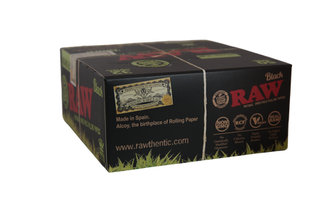 RAW Black Organic Hemp Papers - King Size Slim / Box of 50