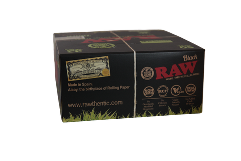 RAW Black Organic Hemp Papers - King Size Slim / Box of 50