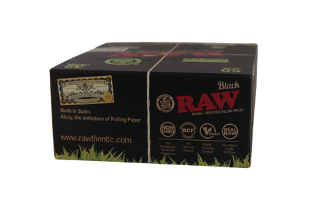 RAW Black Organic Hemp Papers - King Size Slim / Box of 50