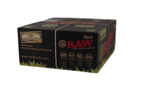 RAW Black Organic Hemp Papers - King Size Slim / Box of 50