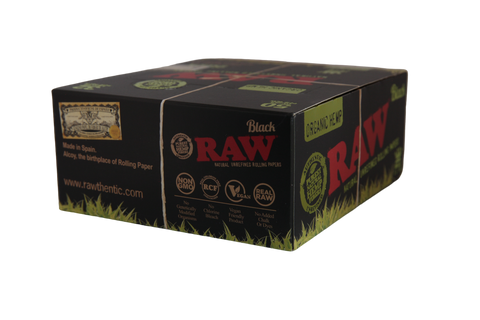 RAW Black Organic Hemp Papers - King Size Slim / Box of 50