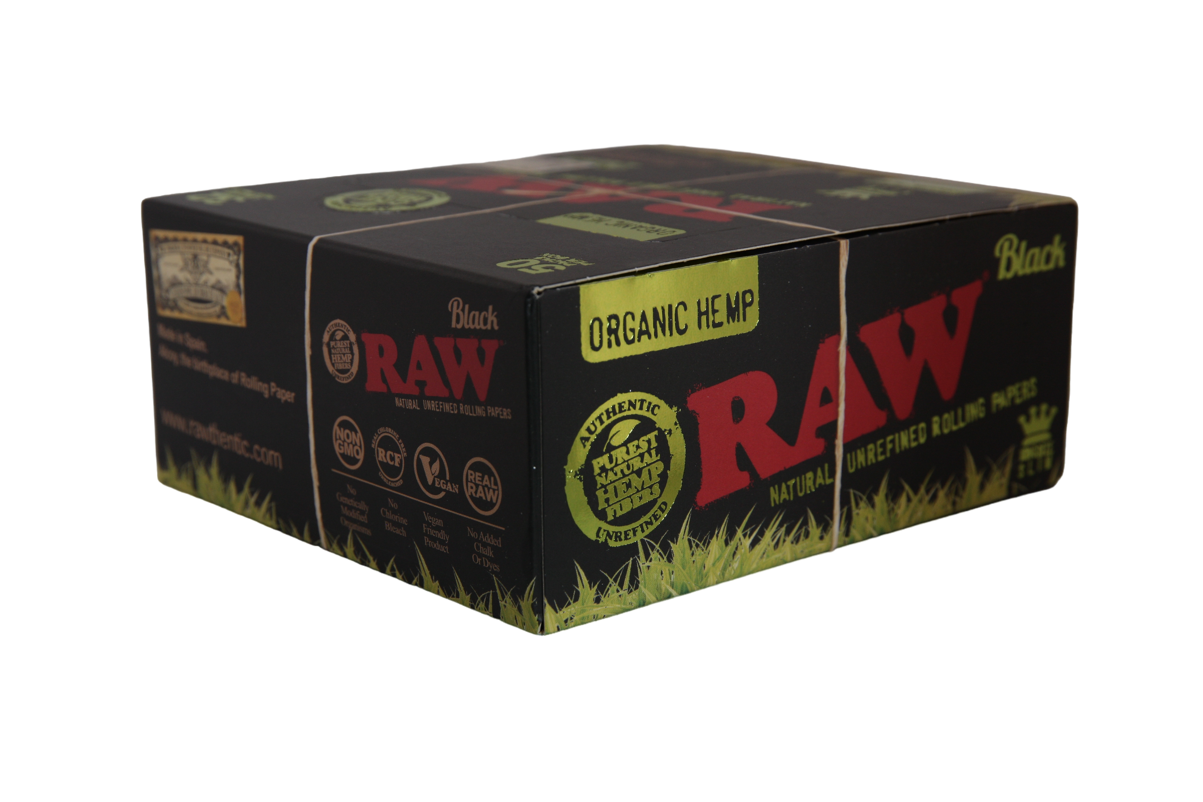 Raw Black Organic Hemp Papers - King Size Slim / Box of 50