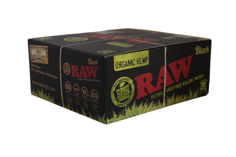 RAW Black Organic Hemp Papers - King Size Slim / Box of 50