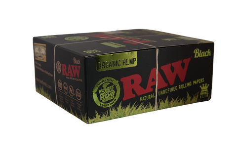 RAW Black Organic Hemp Papers - King Size Slim / Box of 50