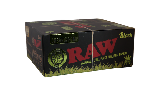 RAW Black Organic Hemp Papers - King Size Slim / Box of 50