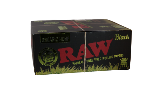 RAW Black Organic Hemp Papers - King Size Slim / Box of 50