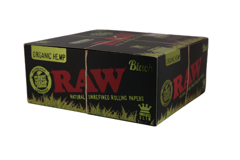 RAW Black Organic Hemp Papers - King Size Slim / Box of 50