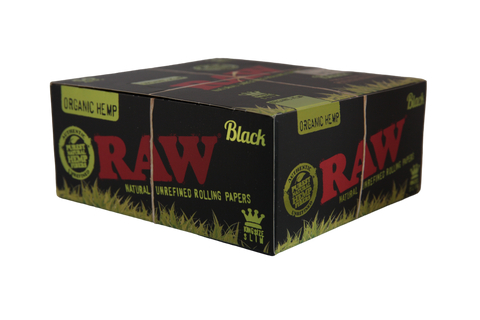 RAW Black Organic Hemp Papers - King Size Slim / Box of 50