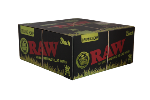 RAW Black Organic Hemp Papers - King Size Slim / Box of 50