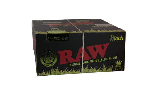 RAW Black Organic Hemp Papers - King Size Slim / Box of 50