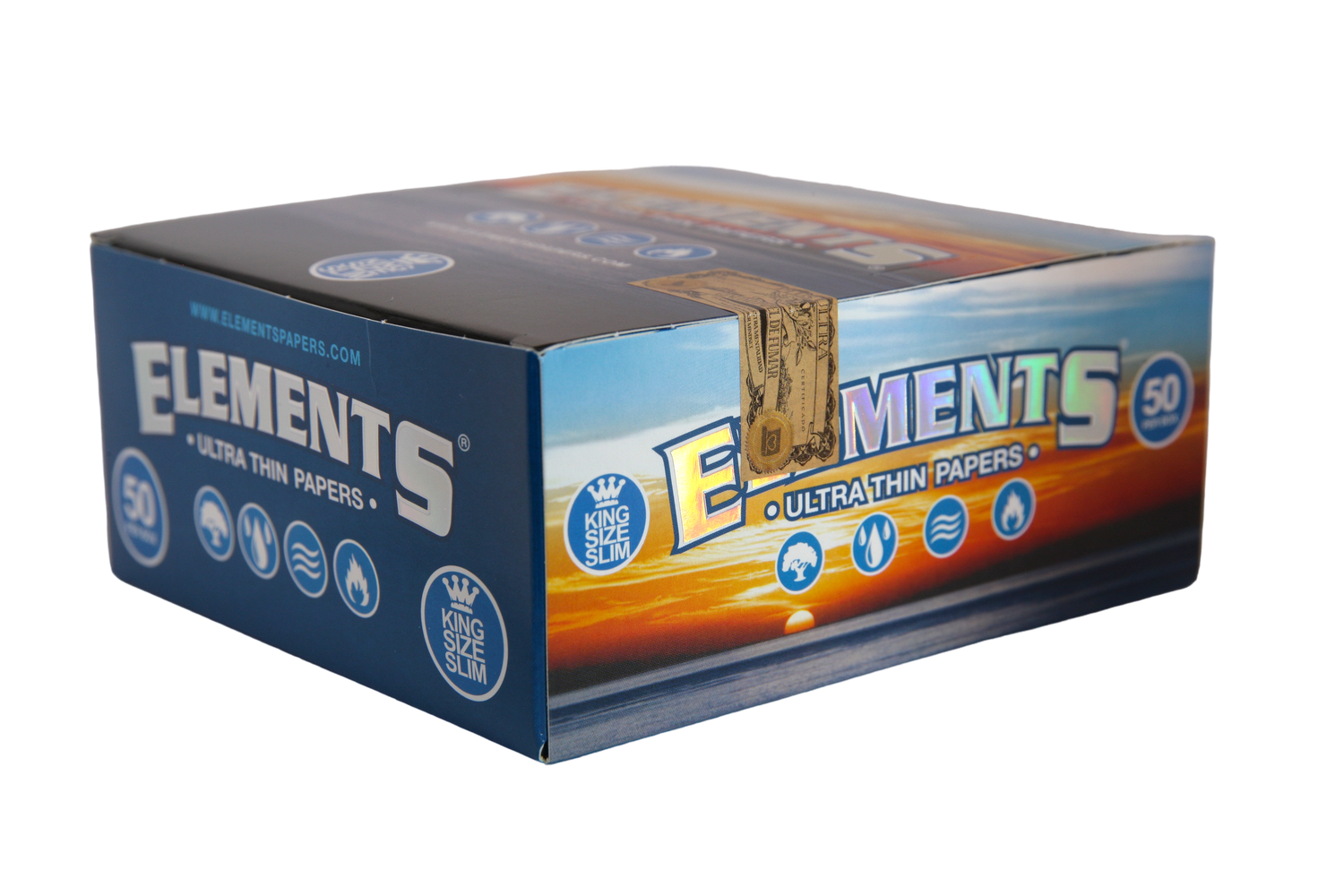 Elements Ultra Thin Rice Papers - King Size WIDE / Box of 50