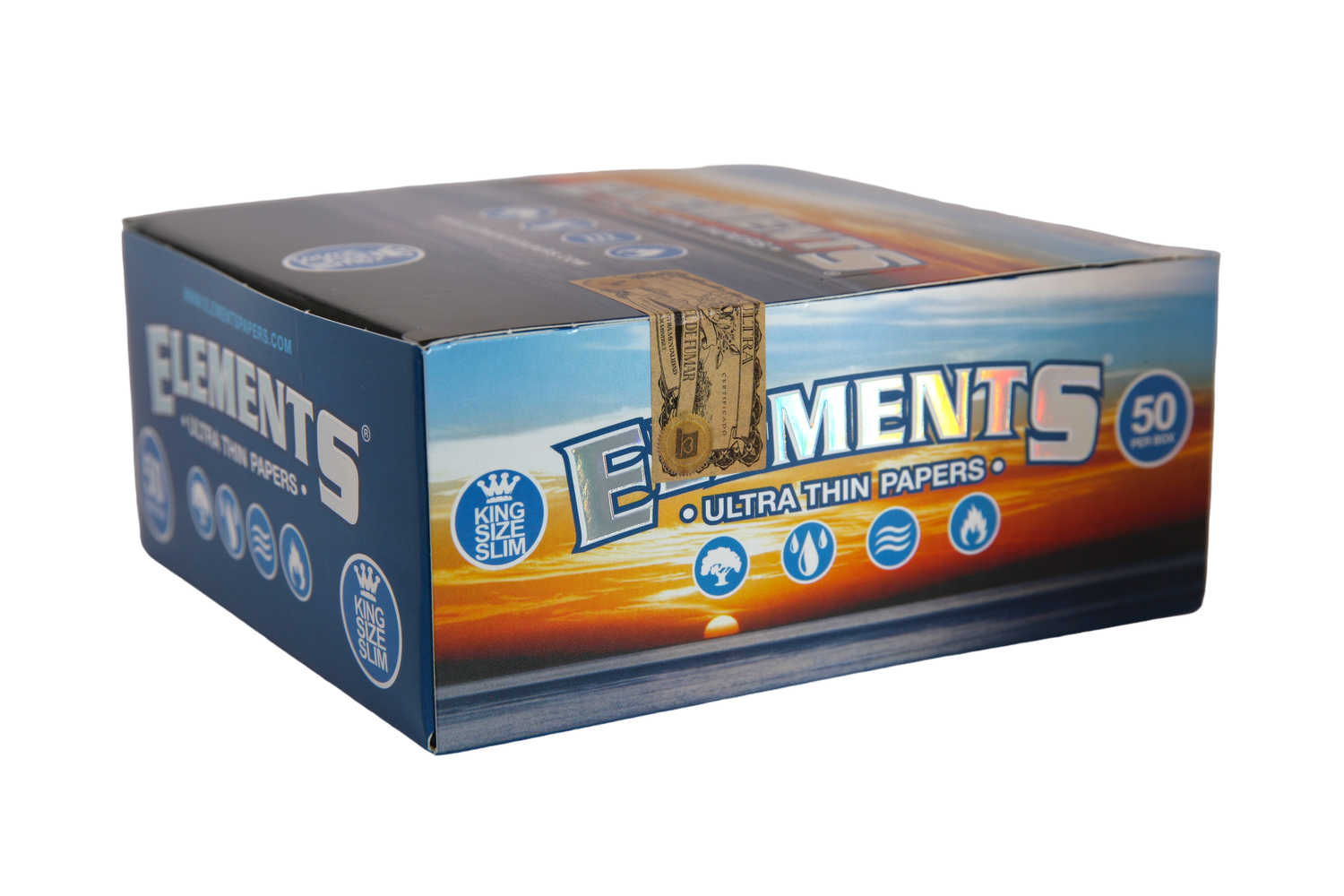 Elements Ultra Thin Rice Papers - King Size Slim / Box of 50