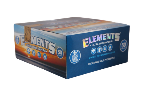 Elements Ultra Thin Rice Papers - King Size Slim / Box of 50