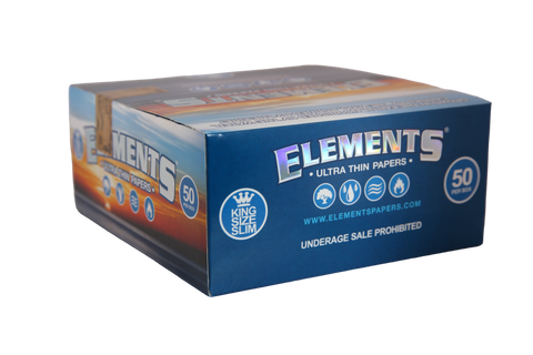 Elements Ultra Thin Rice Papers - King Size Slim / Box of 50