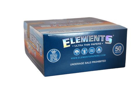 Elements Ultra Thin Rice Papers - King Size Slim / Box of 50