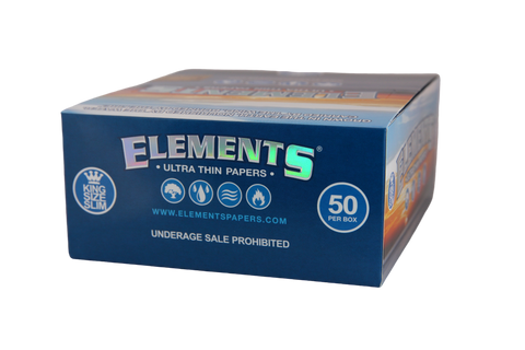 Elements Ultra Thin Rice Papers - King Size Slim / Box of 50