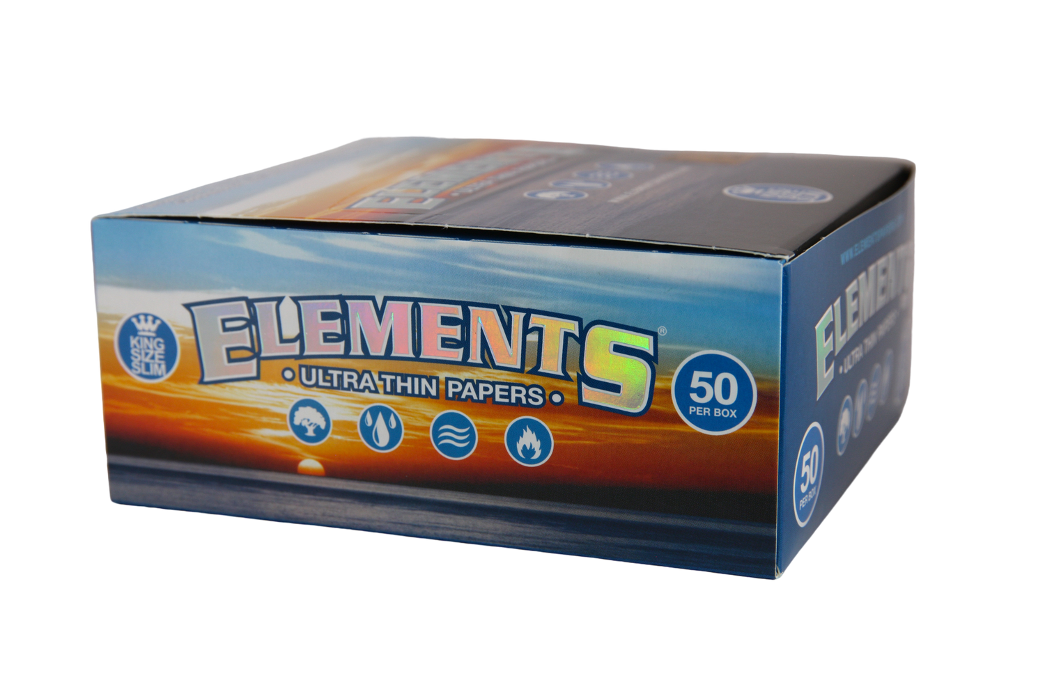 Elements Ultra Thin Rice Papers - King Size Slim / Box of 50
